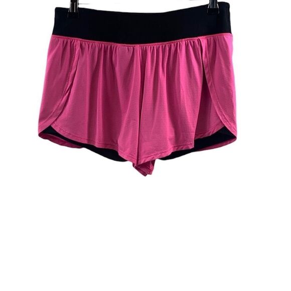 VSX Victoria’s Secret Sport Pink Black Biker Running Shorts Size S - Picture 1 of 9